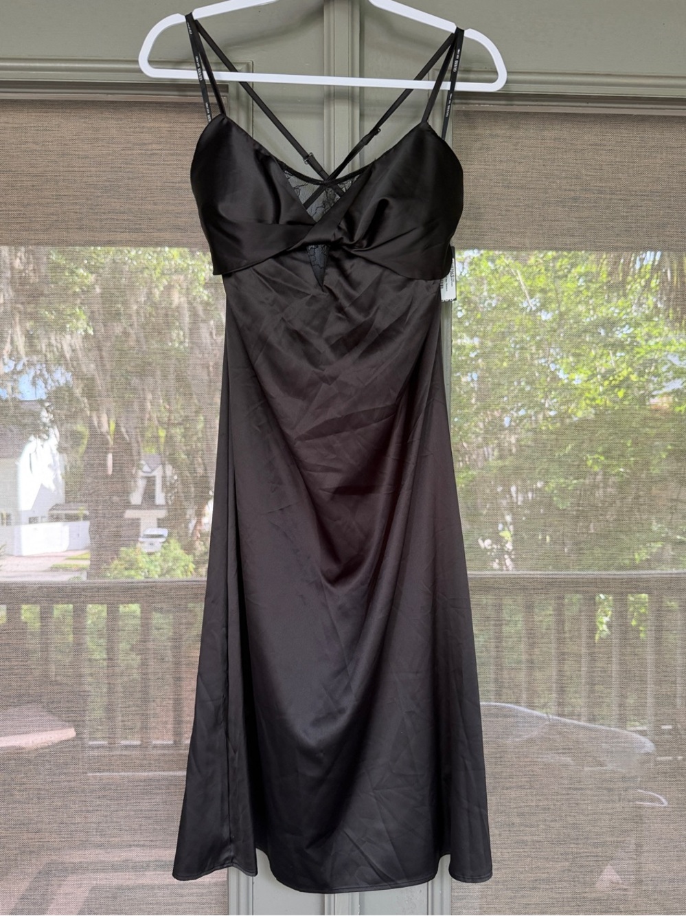 Guess Black Satin Slip Dress